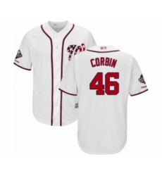 Youth Washington Nationals #46 Patrick Corbin Authentic White Home Cool Base 2019 World Series Champions Baseball Jersey Youth Washington Nationals #46 Patrick Corbin Authentic White Home Cool Base 2019 World Series Champions Baseball Jersey