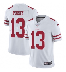 Men's Nike San Francisco 49ers #13 Brock Purdy White Stitched NFL Vapor Untouchable Limited Jersey