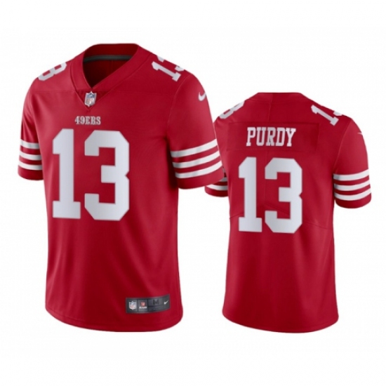Men's San Francisco 49ers #13 Brock Purdy Scarlet Nike 2022-23 Limited Stitched NFL Vapor Untouchable Jersey Men's San Francisco 49ers #13 Brock Purdy Scarlet Nike 2022-23 Limited Stitched NFL Vapor Untouchable Jersey