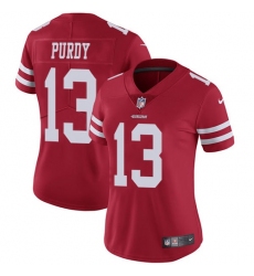 Women's Nike San Francisco 49ers #13 Brock Purdy Red Team Color Stitched NFL Vapor Untouchable Limited Jersey