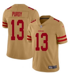 Youth San Francisco 49ers #13 Brock Purdy Gold Stitched NFL Limited Inverted Legend Jersey