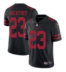 Men's Nike San Francisco 49ers #23 Christian McCaffrey Black Alternate Stitched NFL Vapor Untouchable Limited Jersey