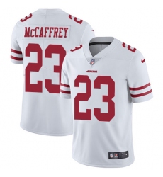 Men's Nike San Francisco 49ers #23 Christian McCaffrey White Stitched NFL Vapor Untouchable Limited Jersey
