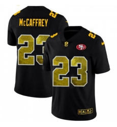 Men's San Francisco 49ers #23 Christian McCaffrey Black Nike Golden Sequin Vapor Limited NFL Jersey