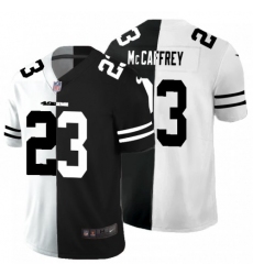 Men's San Francisco 49ers #23 Christian McCaffrey Black V White Peace Split Nike Vapor Untouchable Limited NFL Jersey