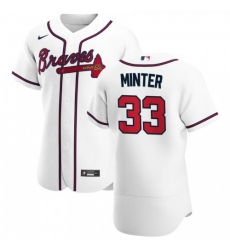 Men's Atlanta Braves #33 A.J. Minter Nike White Home 2020 Authentic Player MLB Jersey