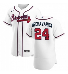 Men's Nike Atlanta Braves #24 Adeiny Hechavarria White Home 2020 Authentic Player MLB Jersey