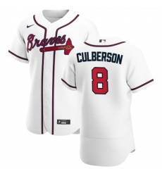 Men's Atlanta Braves #8 Charlie Culberson Nike White Home 2020 Authentic Player MLB Jersey