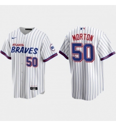 Men's Atlanta Braves #50 Charlie Morton White Nike 2021 City Connect MLB Jersey