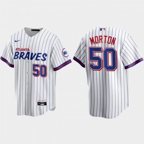 Men's Atlanta Braves #50 Charlie Morton White Nike 2021 City Connect MLB Jersey