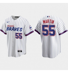 Men's Nike Atlanta Braves #55 Ghris Martin White 2021 City Connect MLB Jersey