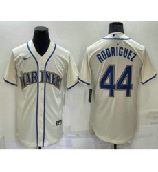 Men's Seattle Mariners #44 Julio Rodriguez Cream Stitched MLB Cool Base Jersey