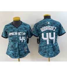 Women's Seattle Mariners #44 Julio Rodriguez Teal 2023 All Star Cool Base Stitched Baseball Jersey