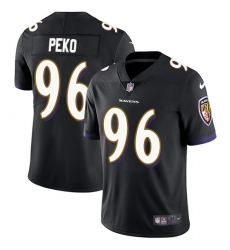 Men's Nike Baltimore Ravens #96 Domata Peko Sr Black Alternate Stitched NFL Vapor Untouchable Limited Jersey