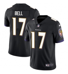 Men's Nike Baltimore Ravens #17 LeVeon Bell Black Alternate Stitched NFL Vapor Untouchable Limited Jersey