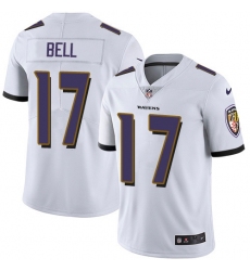 Men's Nike Baltimore Ravens #17 LeVeon Bell White Stitched NFL Vapor Untouchable Limited Jersey