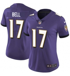 Women's Nike Baltimore Ravens #17 LeVeon Bell Purple Team Color Stitched NFL Vapor Untouchable Limited Jersey