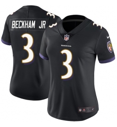 Women's Nike Baltimore Ravens #3 Odell Beckham Jr. Black Alternate Stitched NFL Vapor Untouchable Limited Jersey