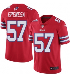 Men's Nike Buffalo Bills #57 A.J. Epenesas Red Stitched NFL Limited Rush Jersey