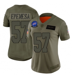 Women's Nike Buffalo Bills #57 A.J. Epenesas Camo Stitched NFL Limited 2019 Salute To Service Jersey