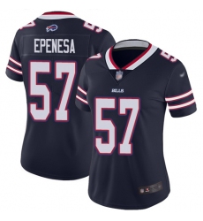 Women's Nike Buffalo Bills #57 A.J. Epenesas Navy Stitched NFL Limited Inverted Legend Jersey
