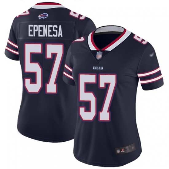 Women's Nike Buffalo Bills #57 A.J. Epenesas Navy Stitched NFL Limited Inverted Legend Jersey Women's Nike Buffalo Bills #57 A.J. Epenesas Navy Stitched NFL Limited Inverted Legend Jersey
