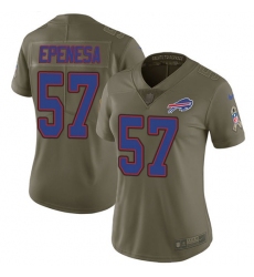 Women's Nike Buffalo Bills #57 A.J. Epenesas Olive Stitched NFL Limited 2017 Salute To Service Jersey