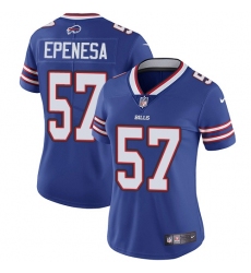 Women's Nike Buffalo Bills #57 A.J. Epenesas Royal Blue Team Color Stitched NFL Vapor Untouchable Limited Jersey