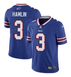 Men's Nike Buffalo Bills #3 Damar Hamlin Royal Blue Team Color Stitched NFL Vapor Untouchable Limited Jersey