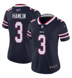 Women's Nike Buffalo Bills #3 Damar Hamlin Navy Stitched NFL Limited Inverted Legend Jersey