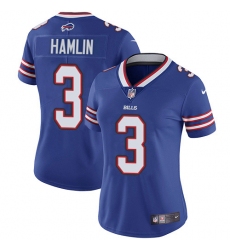 Women's Nike Buffalo Bills #3 Damar Hamlin Royal Blue Team Color Stitched NFL Vapor Untouchable Limited Jersey