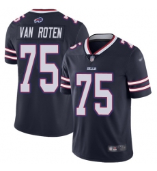 Men's Nike Buffalo Bills #75 Greg Van Roten Navy Stitched NFL Limited Inverted Legend Jersey