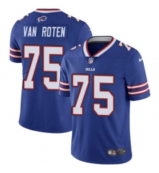 Men's Nike Buffalo Bills #75 Greg Van Roten Royal Blue Team Color Stitched NFL Vapor Untouchable Limited Jersey