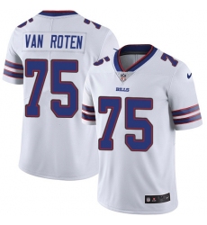 Men's Nike Buffalo Bills #75 Greg Van Roten White Stitched NFL Vapor Untouchable Limited Jersey