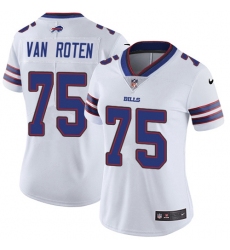 Women's Nike Buffalo Bills #75 Greg Van Roten White Stitched NFL Vapor Untouchable Limited Jersey