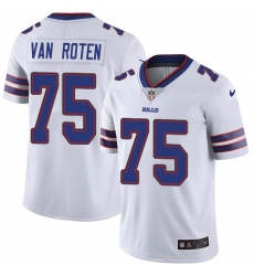 Youth Nike Buffalo Bills #75 Greg Van Roten White Stitched NFL Vapor Untouchable Limited Jersey