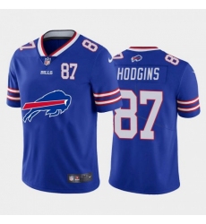 Men's Buffalo Bills #87 Isaiah Hodgins Royal Blue Nike Big Team Logo Player Vapor Limited NFL Jersey