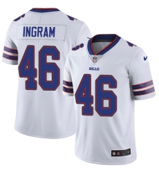Men's Nike Buffalo Bills #46 JaMarcus Ingram White Stitched NFL Vapor Untouchable Limited Jersey