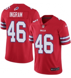 Youth Nike Buffalo Bills #46 JaMarcus Ingram Red Stitched NFL Limited Rush Jersey