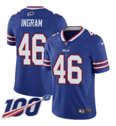 Youth Nike Buffalo Bills #46 JaMarcus Ingram Royal Blue Team Color Stitched NFL 100th Season Vapor Limited Jersey