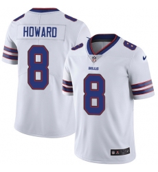 Men's Buffalo Bills #8 O. J. Howard White Stitched NFL Vapor Untouchable Limited Jersey