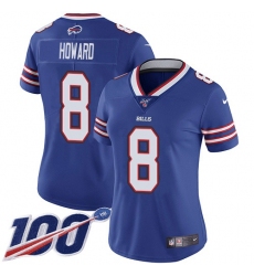 Women's Nike Buffalo Bills #8 O. J. Howard Royal Blue Team Color Stitched NFL 100th Season Vapor Untouchable Limited Jersey