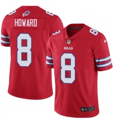 Youth Buffalo Bills #8 O. J. Howard Red Stitched NFL Limited Rush Jersey