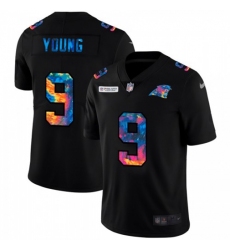 Men's Carolina Panthers #9 Bryce Young Nike Multi-Color Black 2020 NFL Crucial Catch Vapor Untouchable Limited Jersey