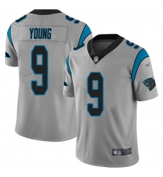 Men's Nike Carolina Panthers #9 Bryce Young Silver Stitched NFL Limited Inverted Legend Jersey