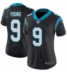 Women's Nike Carolina Panthers #9 Bryce Young Black Team Color Stitched NFL Vapor Untouchable Limited Jersey