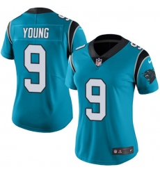 Women's Nike Carolina Panthers #9 Bryce Young Blue Alternate Stitched NFL Vapor Untouchable Limited Jersey