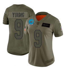 Women's Nike Carolina Panthers #9 Bryce Young Camo Stitched NFL Limited 2018 Salute To Service Jersey