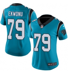 Women's Nike Carolina Panthers #79 Ikem Ekwonu Blue Alternate Stitched NFL Vapor Untouchable Limited Jersey