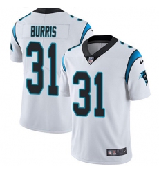 Men's Nike Carolina Panthers #31 Juston Burris White Stitched NFL Vapor Untouchable Limited Jersey